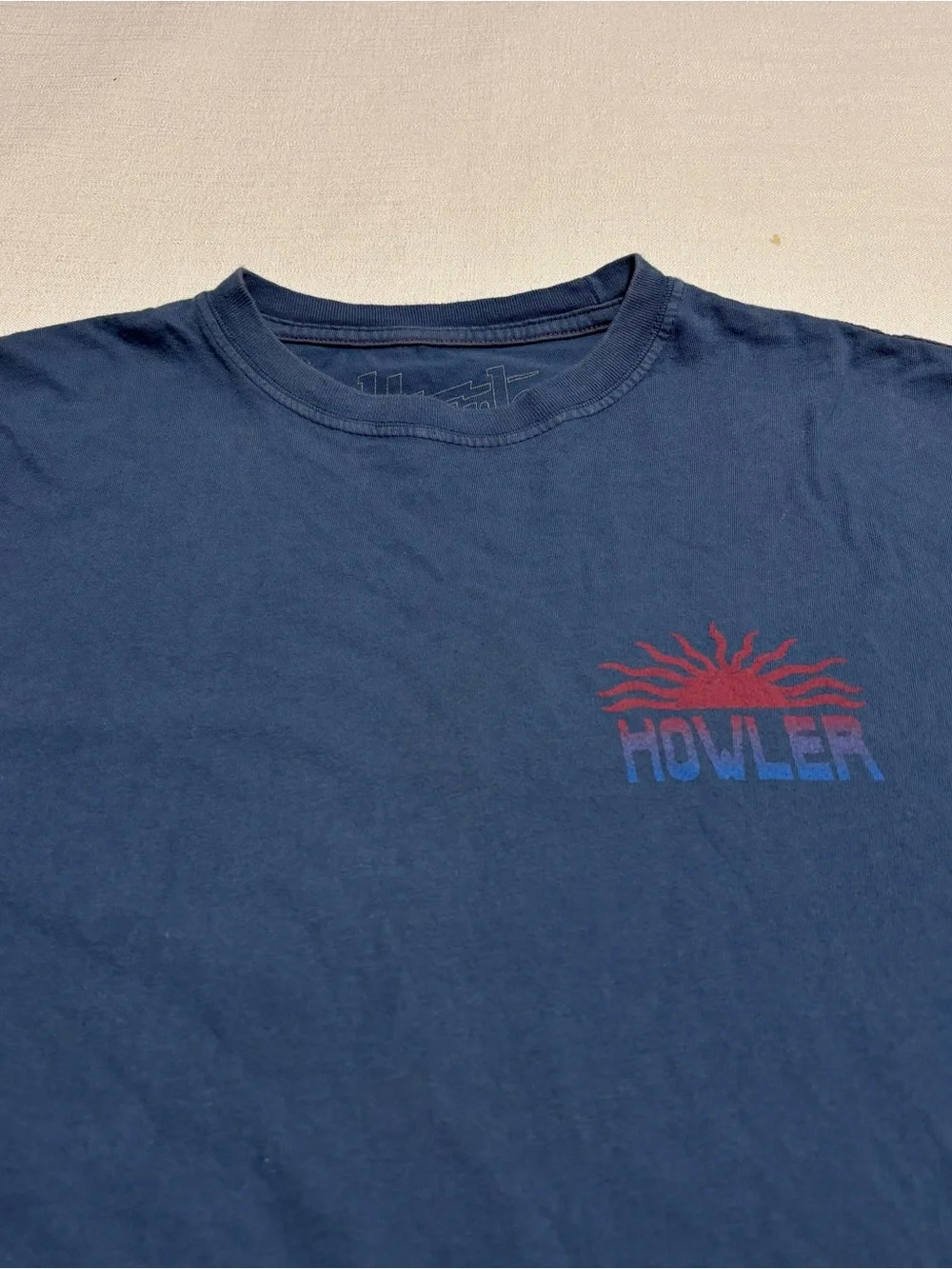 Men’s Howler Brothers El Sol Cotton T-Shirt | Blue | Size Large